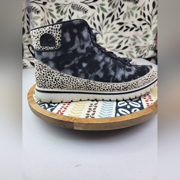 Sorel Polka Dot Cuir Hair Ankle Boots Women’s 11M - Picture 2 of 8